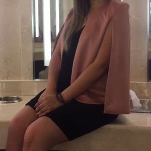 Only Wore Once! Pink Sleeveless Blazer!